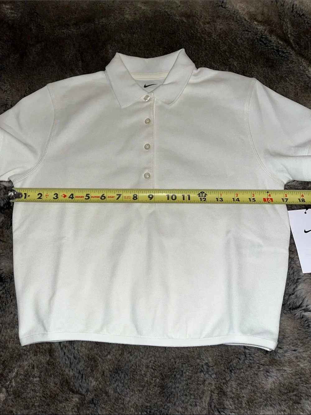 Nike Golf Cropped Polo Shirt Womens S Sail White IF8528 NWT $80
